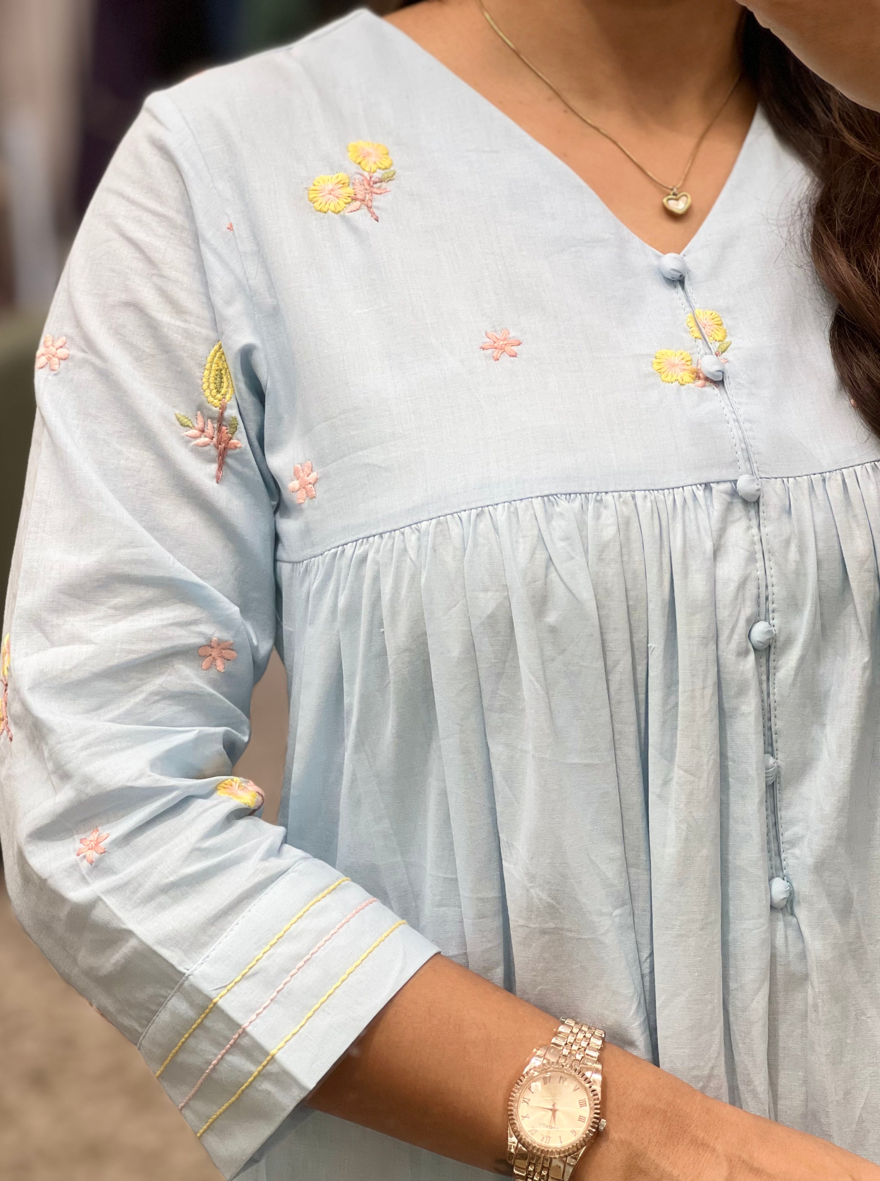 Sky Single Kurti