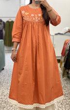 Orange Single kurti