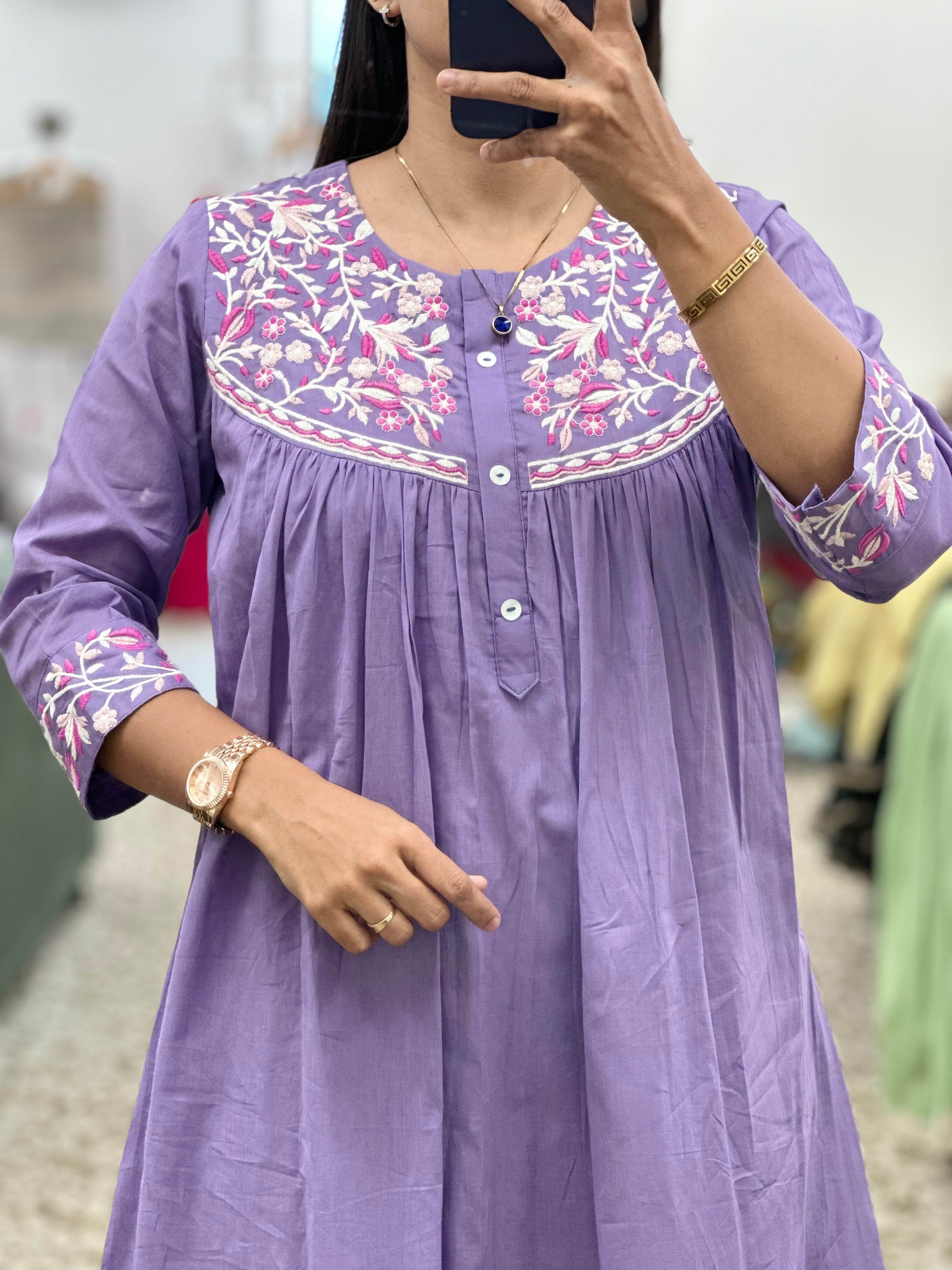Purple Single kurti