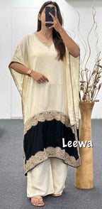 Black White Kaftan Co-ord Set