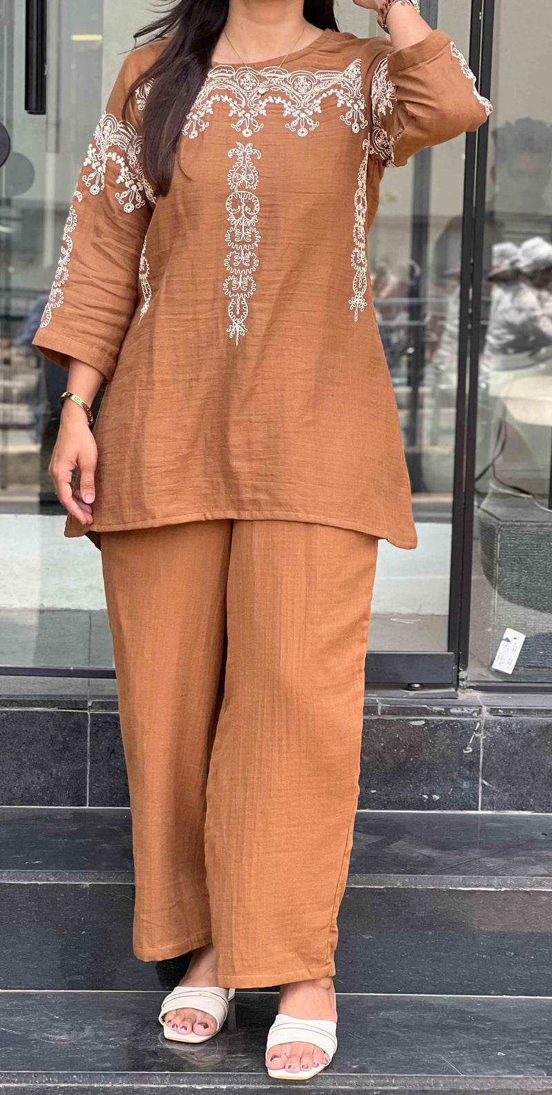 Light Coffee imp Co-ord Set