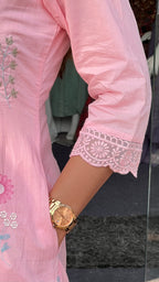 Pink kurti Pant Set