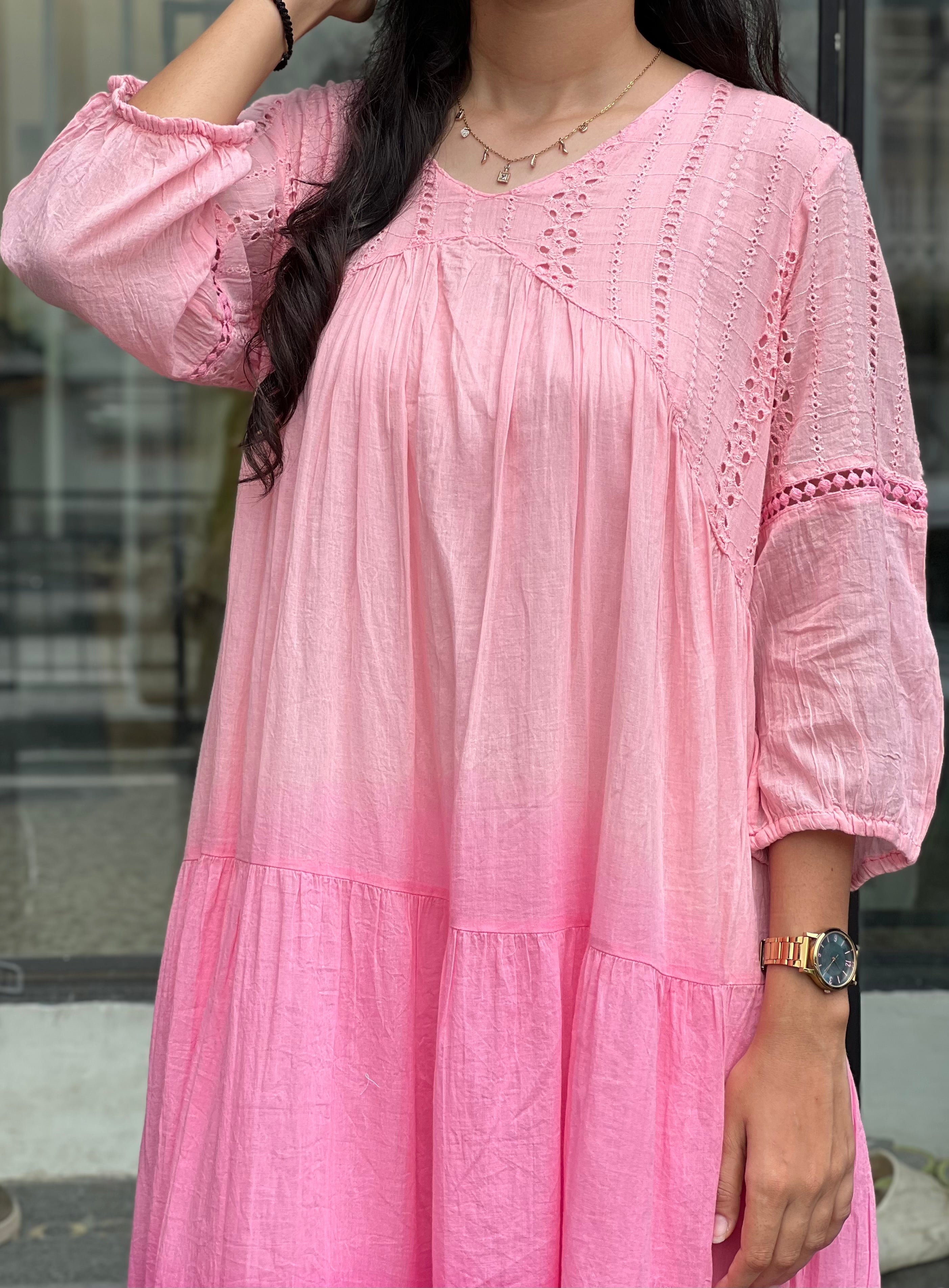 Pink Chicken work One Piece
