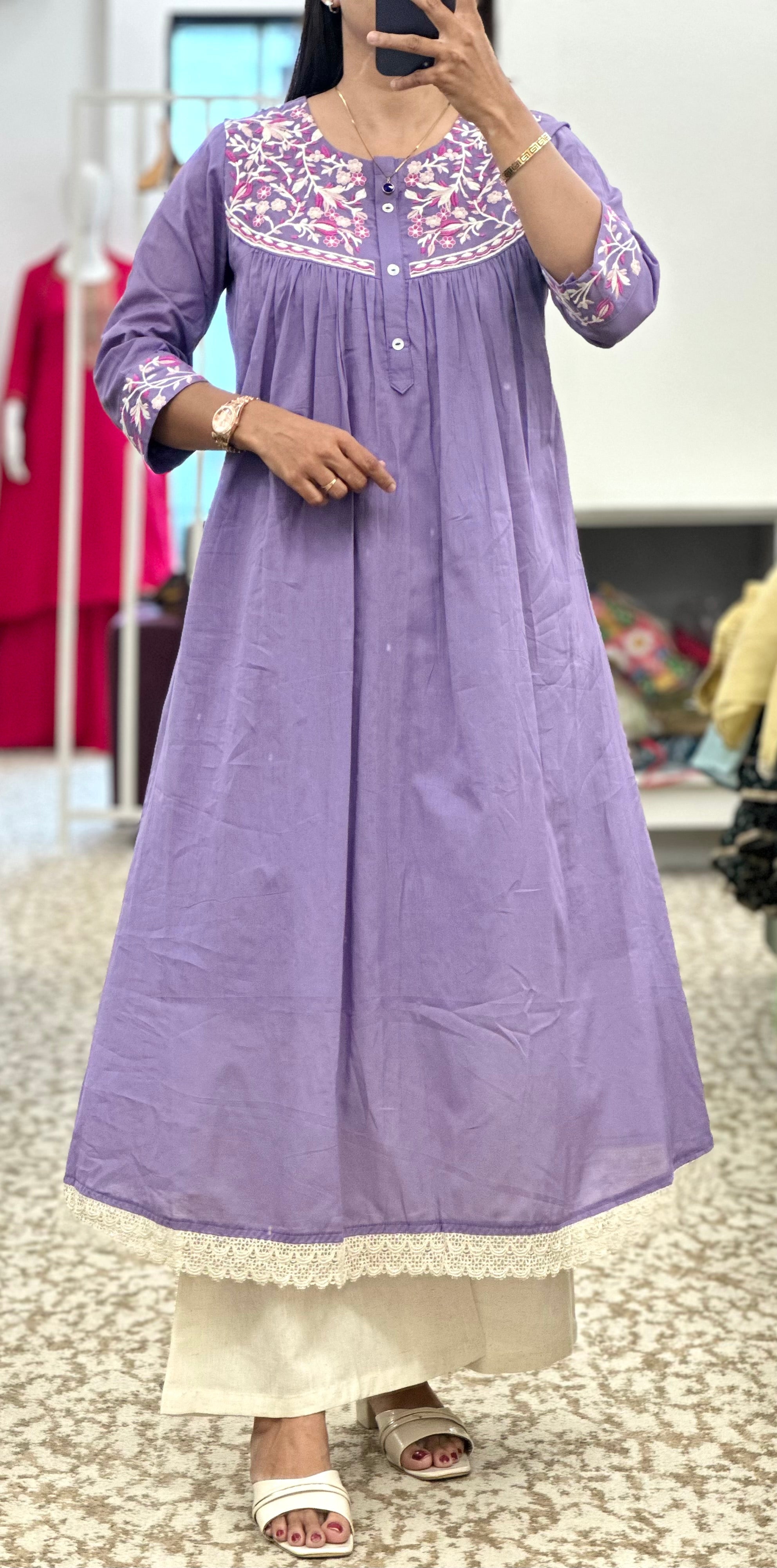 Purple Single kurti