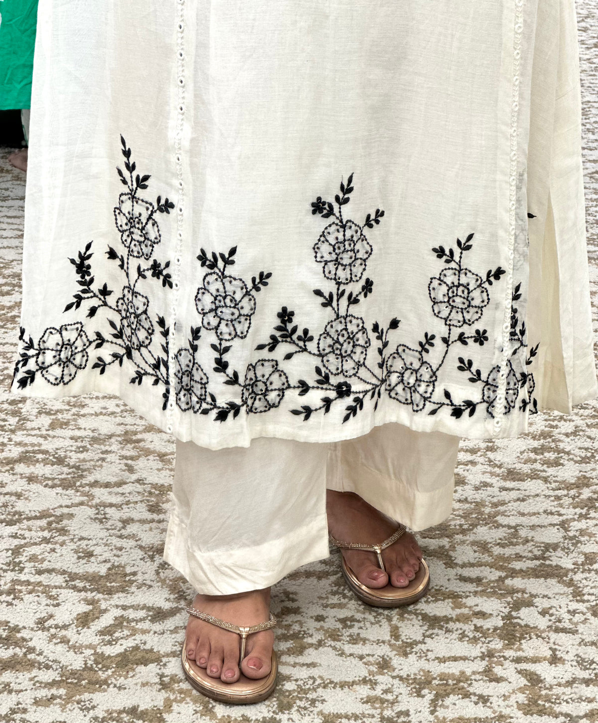 White Mul Chanderi Pair