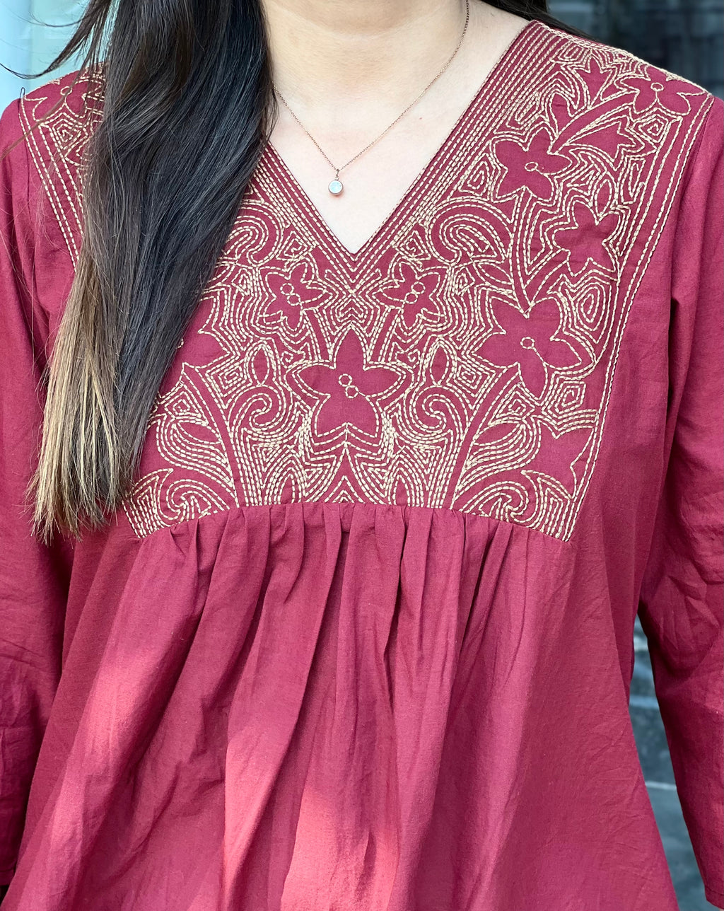 Maroon Tunic