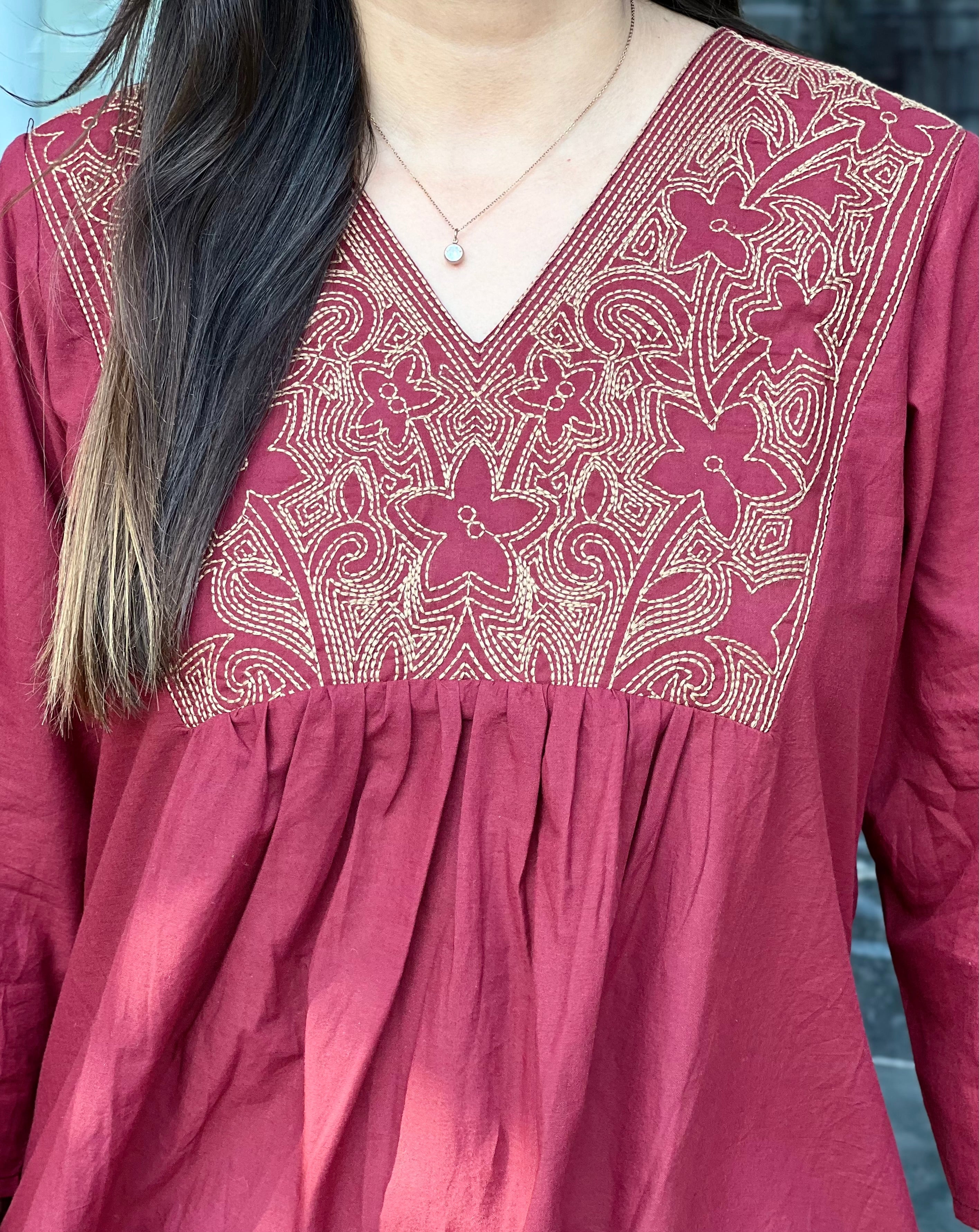 Maroon Tunic