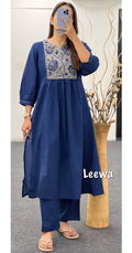 Blue kurti - pant set