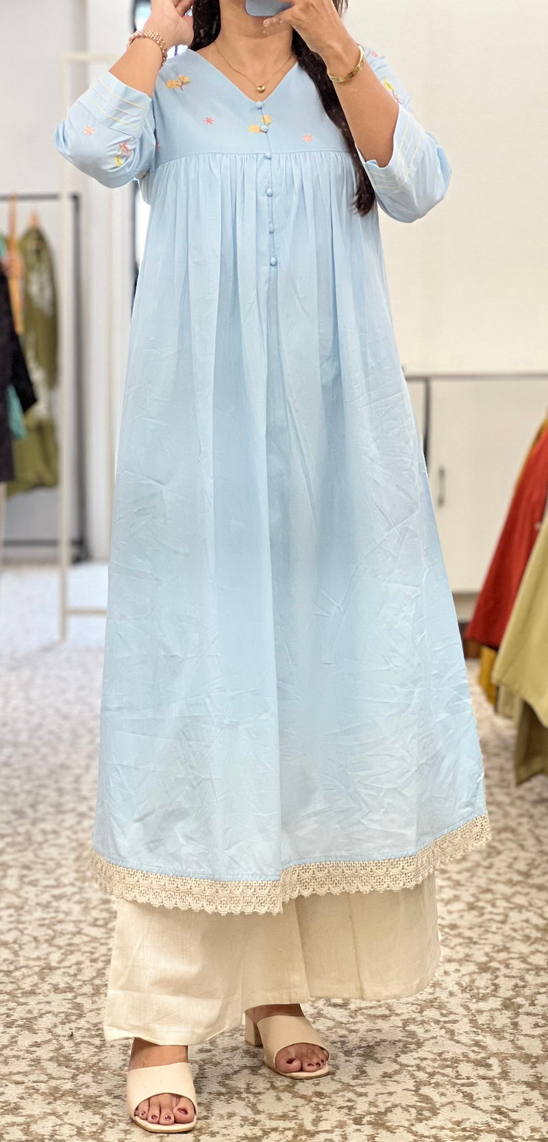Sky Single Kurti