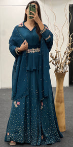 Peacock Ombre Lehenga Choli