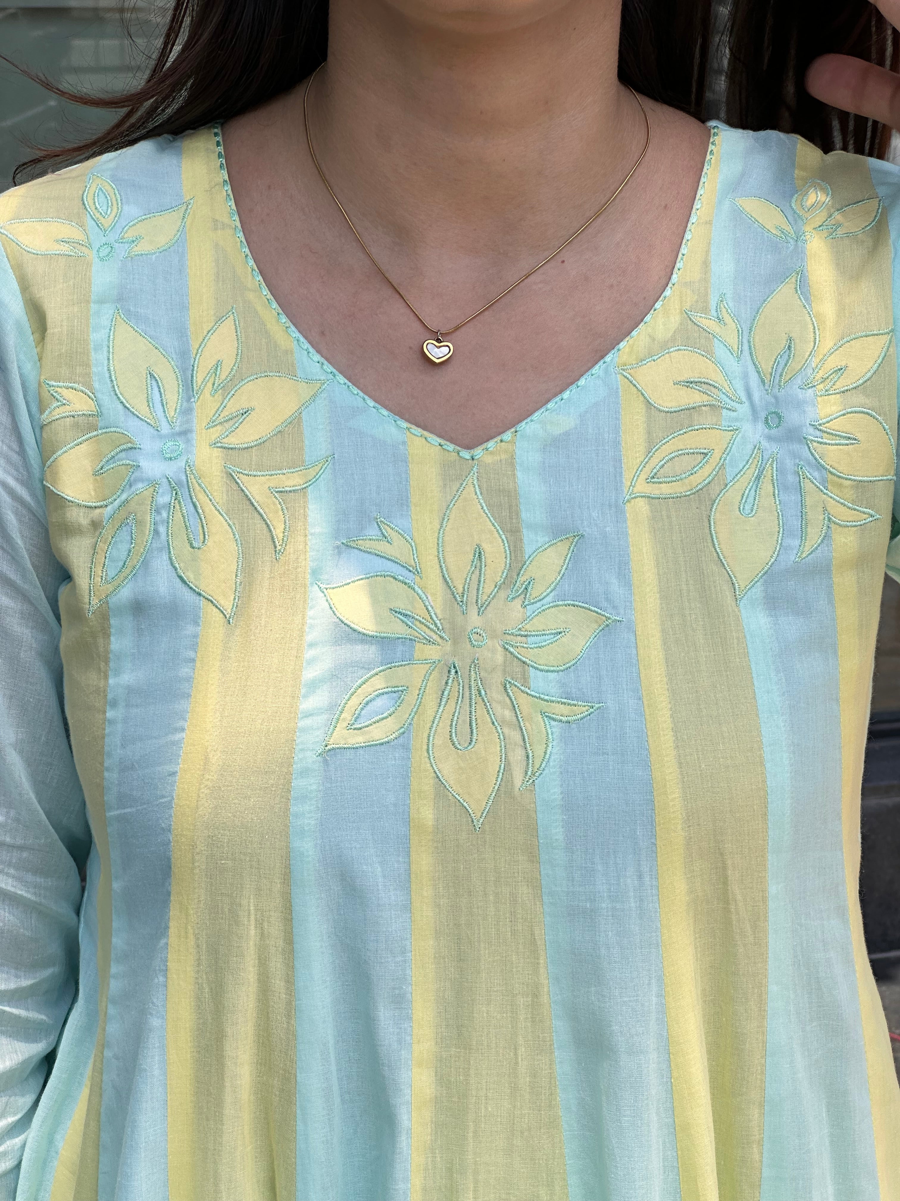 Pastel Mul Anarkali Pair