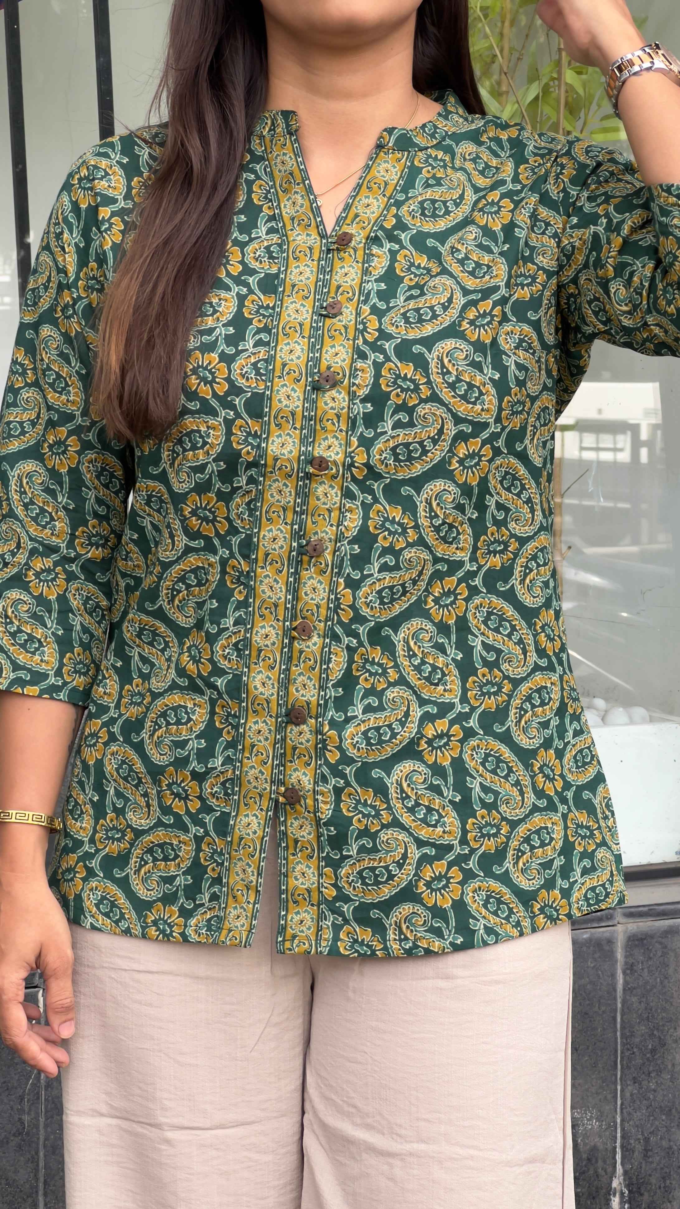 Green Printed Tunic