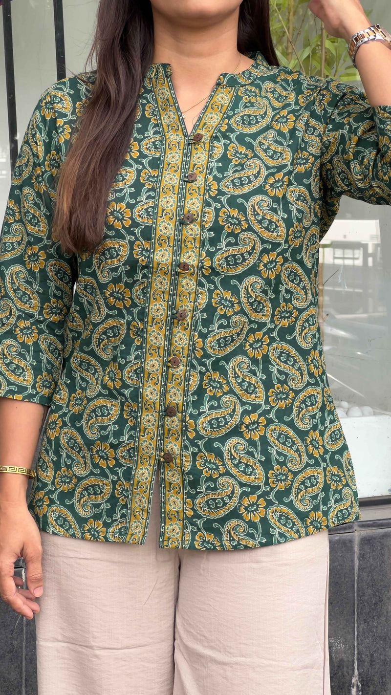 Green Printed Tunic