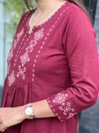 Maroon Tunic Threadwork