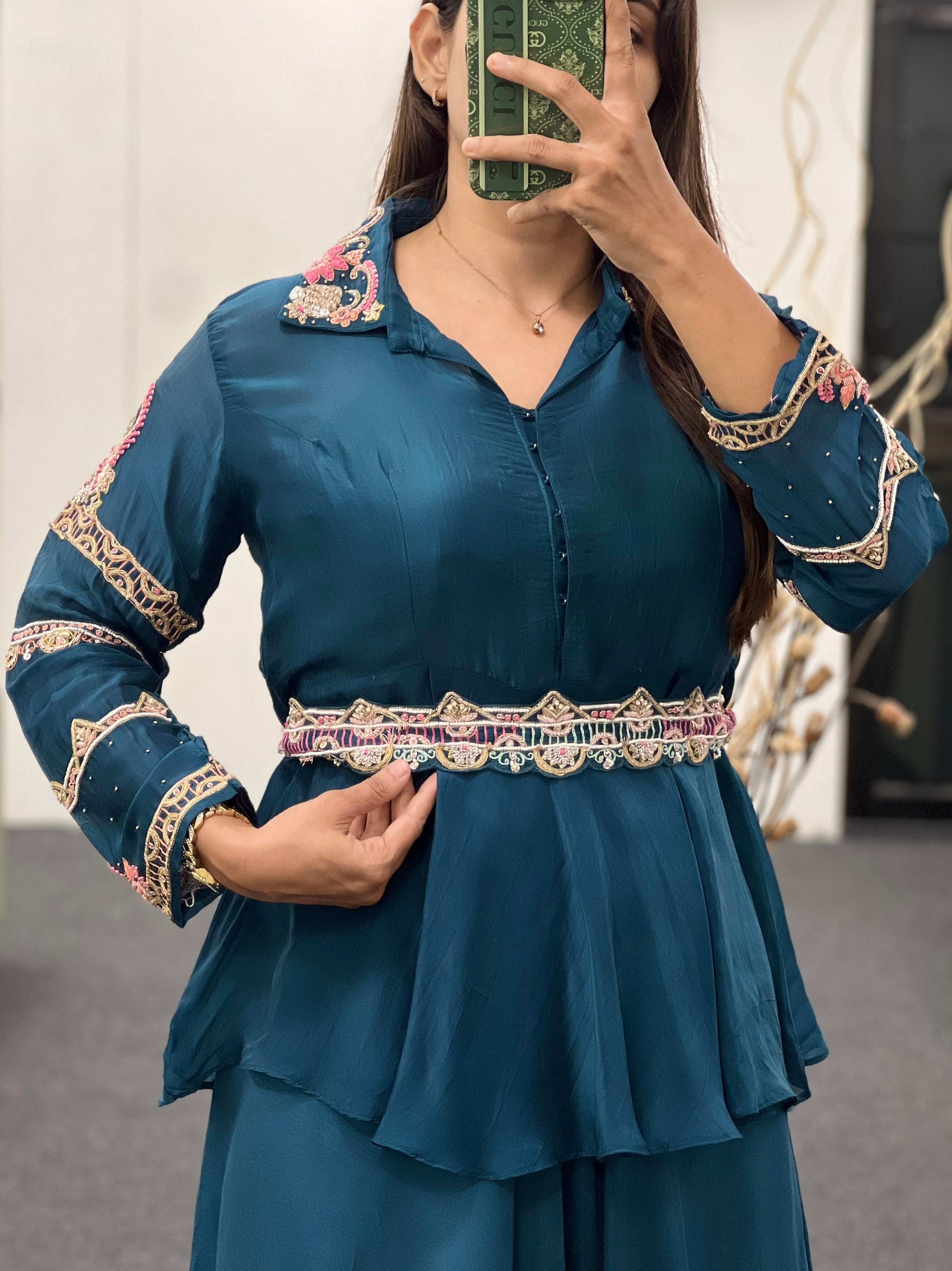 Peacock Ombre Lehenga Choli