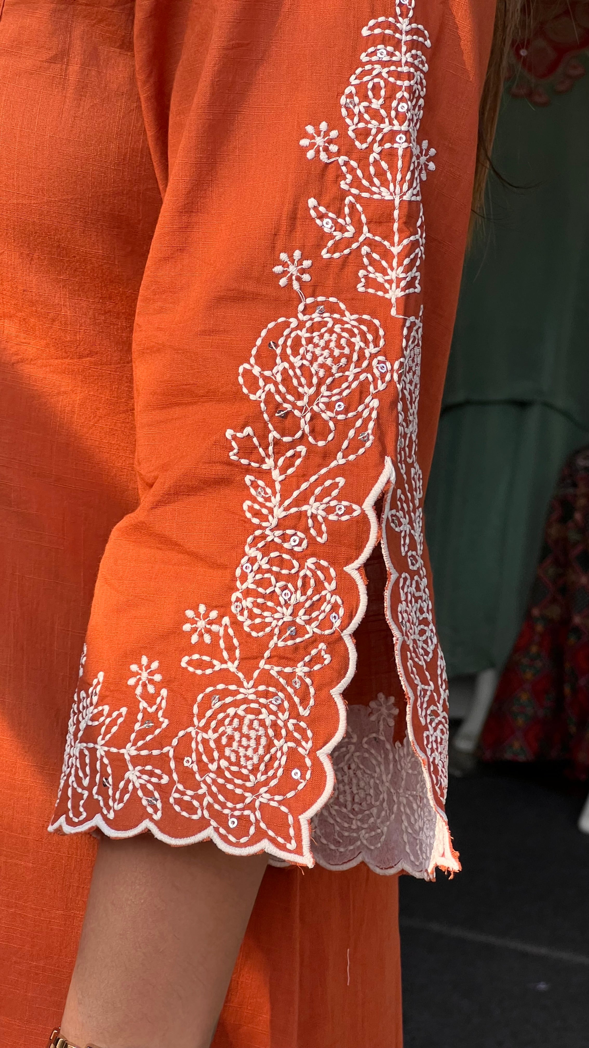 Orange kurti Pant