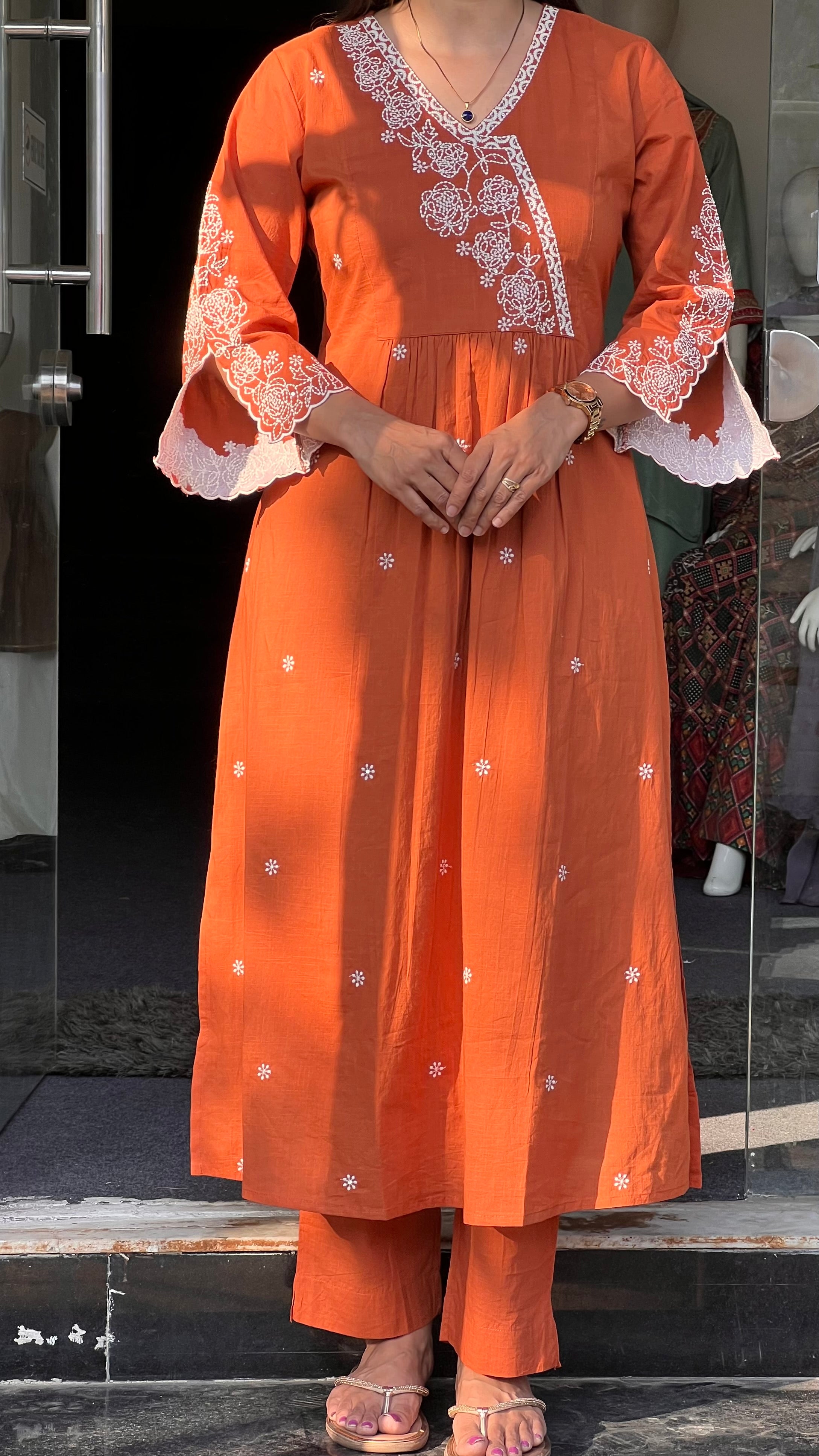 Orange kurti Pant