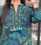 Blue Crepe Tunic