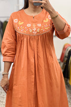 Orange Single kurti