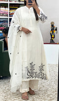 White Mul Chanderi Pair
