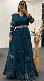 Peacock Ombre Lehenga Choli