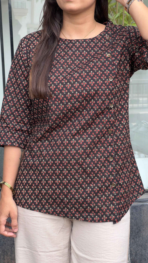 Black Printed Tunic