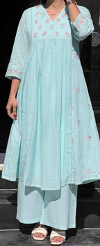 Sky Mul kurti Pant Set