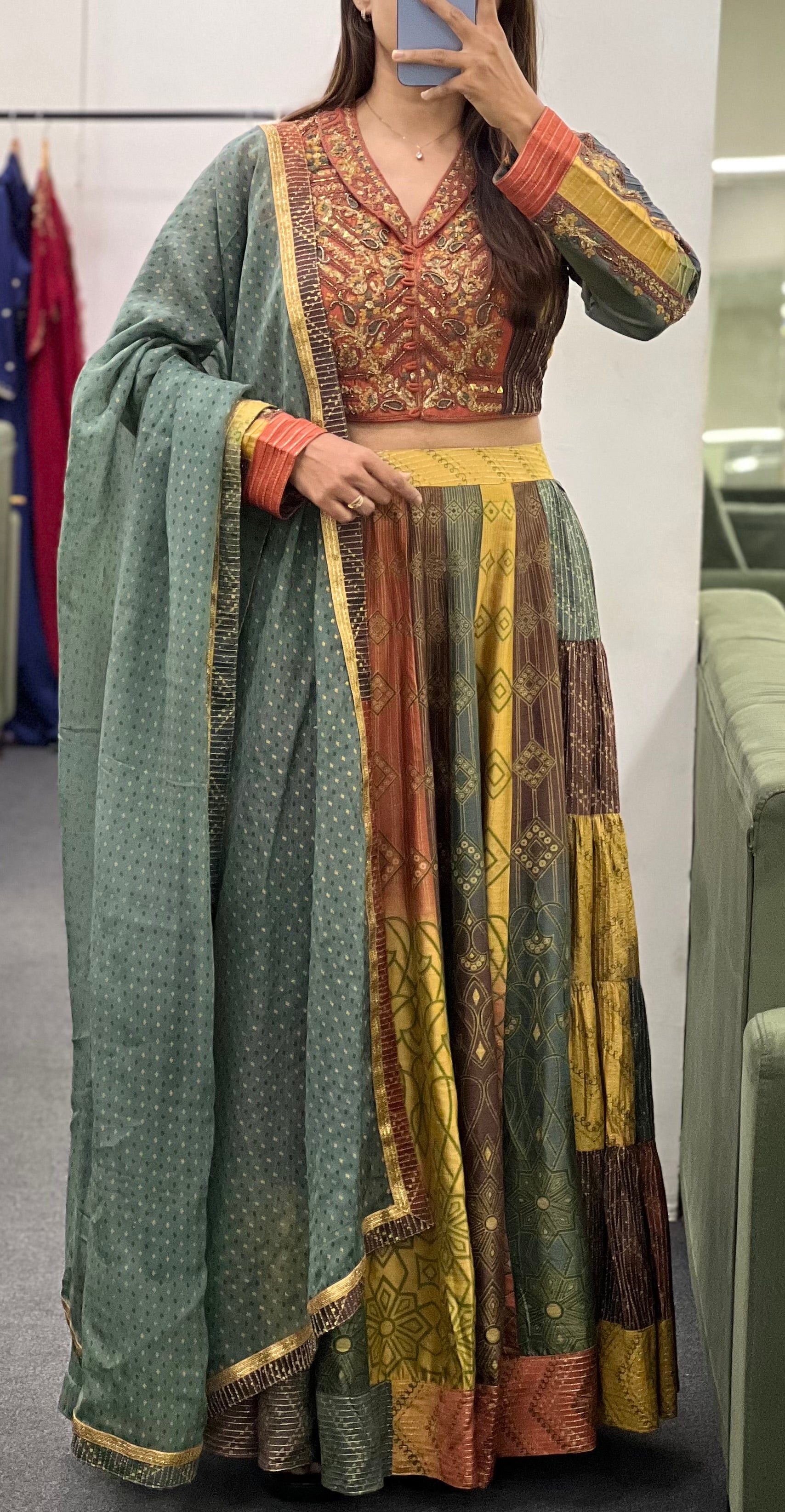 Ojas Multiprint Lehenga Set