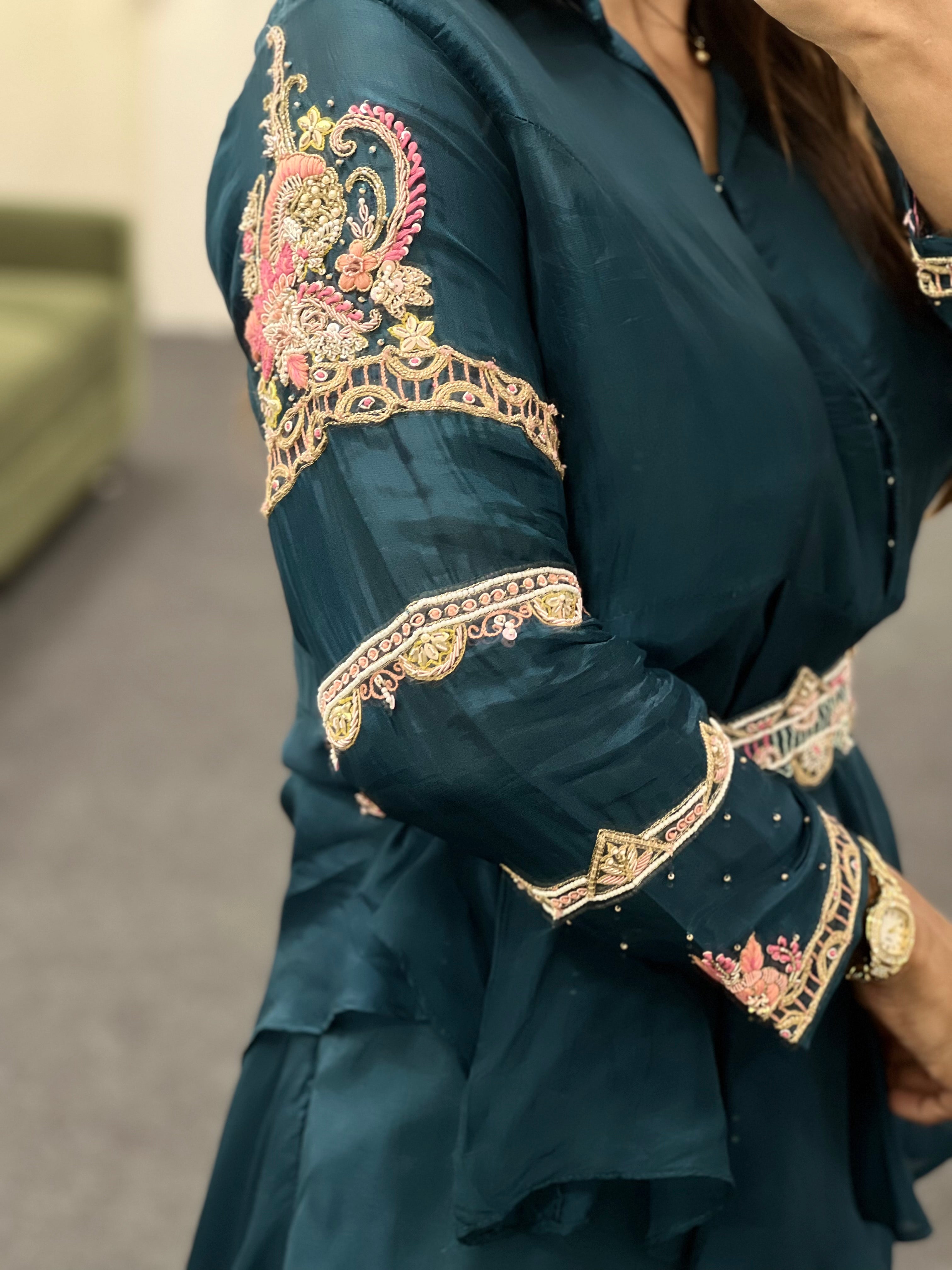 Peacock Ombre Lehenga Choli