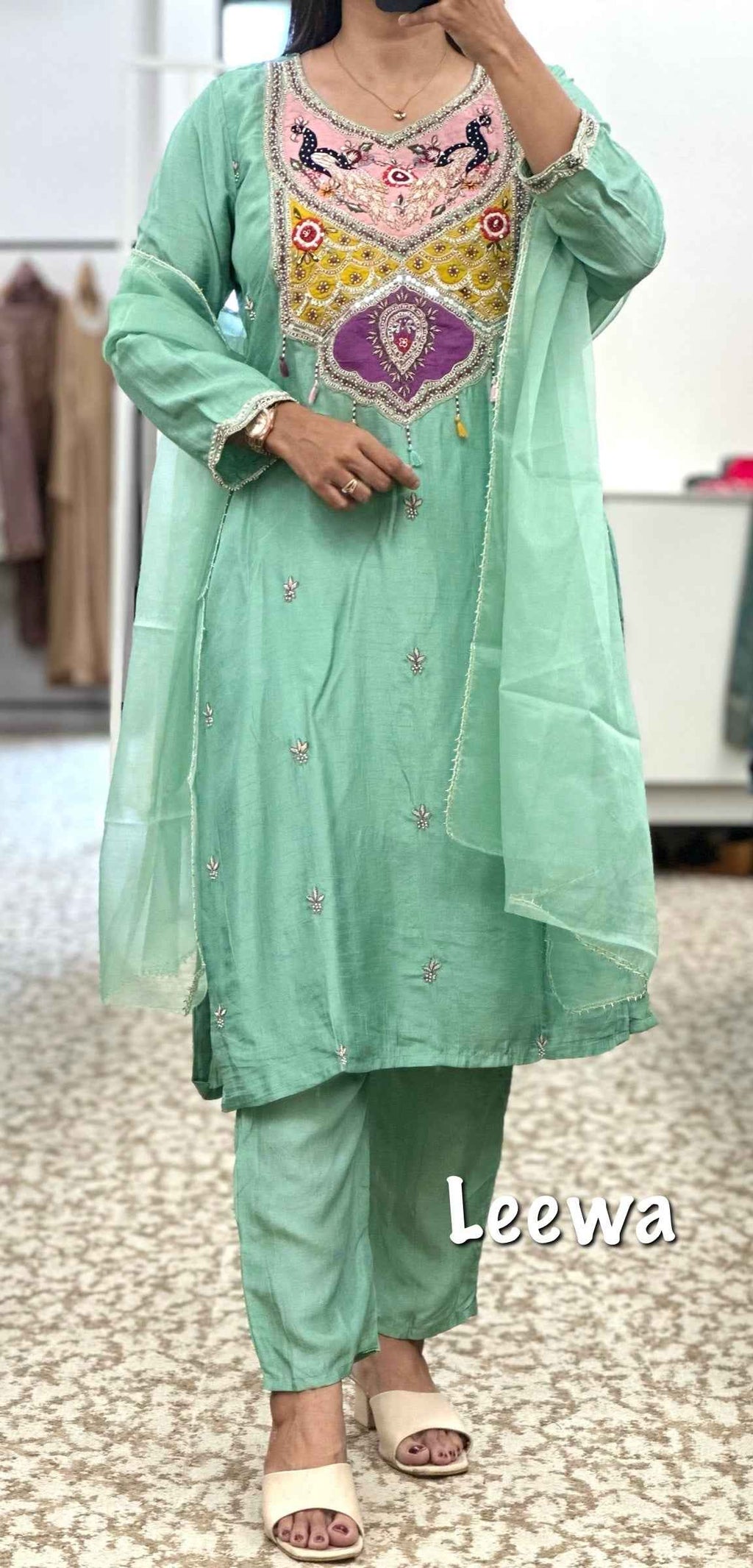 Sky Dola Silk Pair