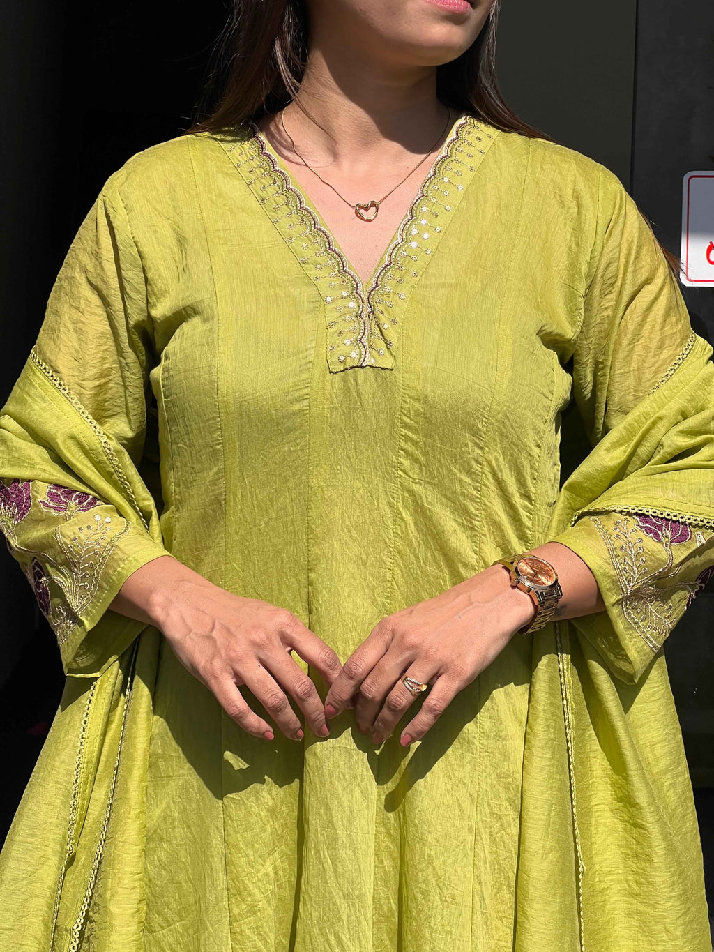 Lemon Chanderi Pair