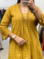 Mustard Kurti-Pant Set