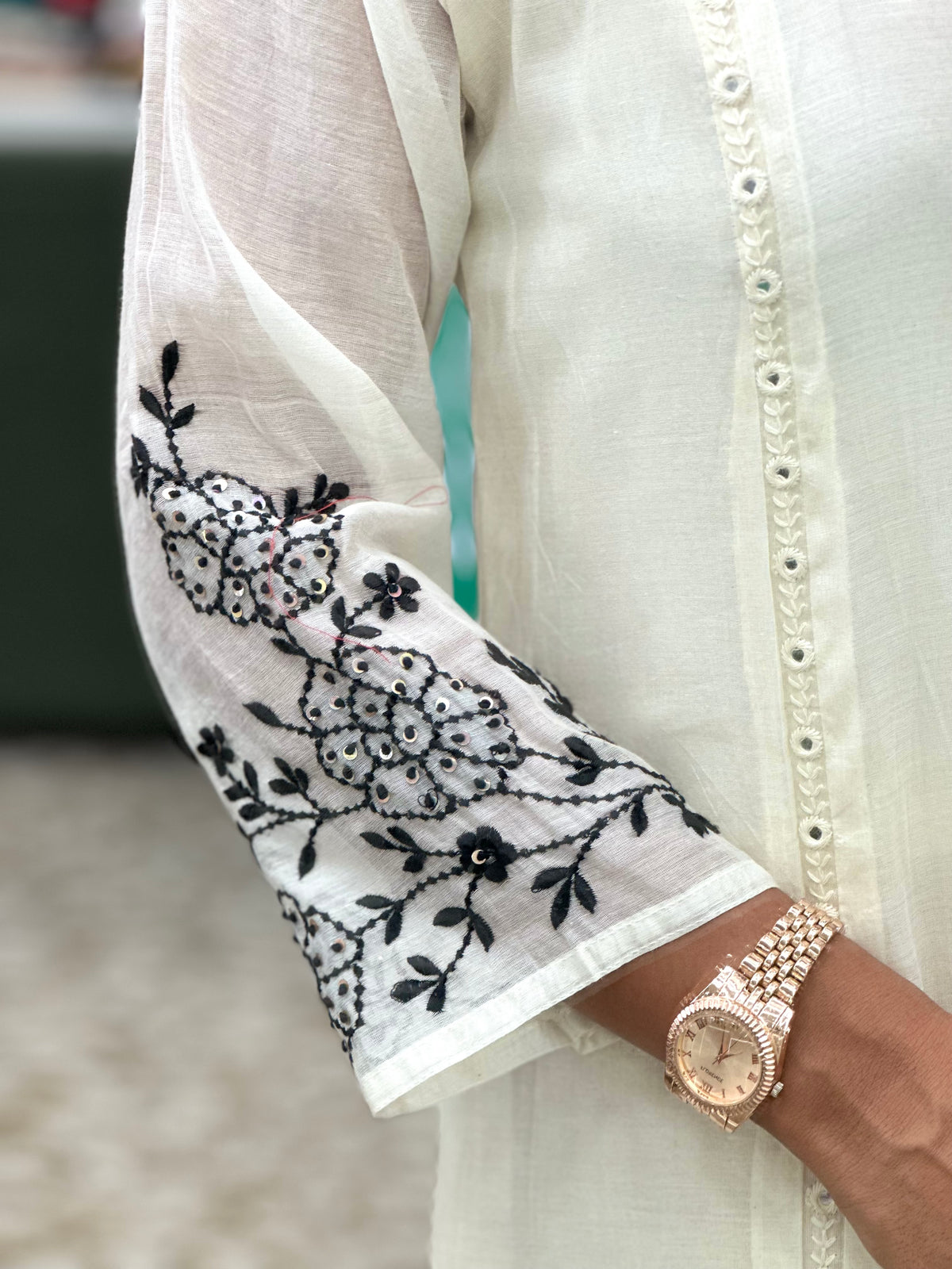 White Mul Chanderi Pair