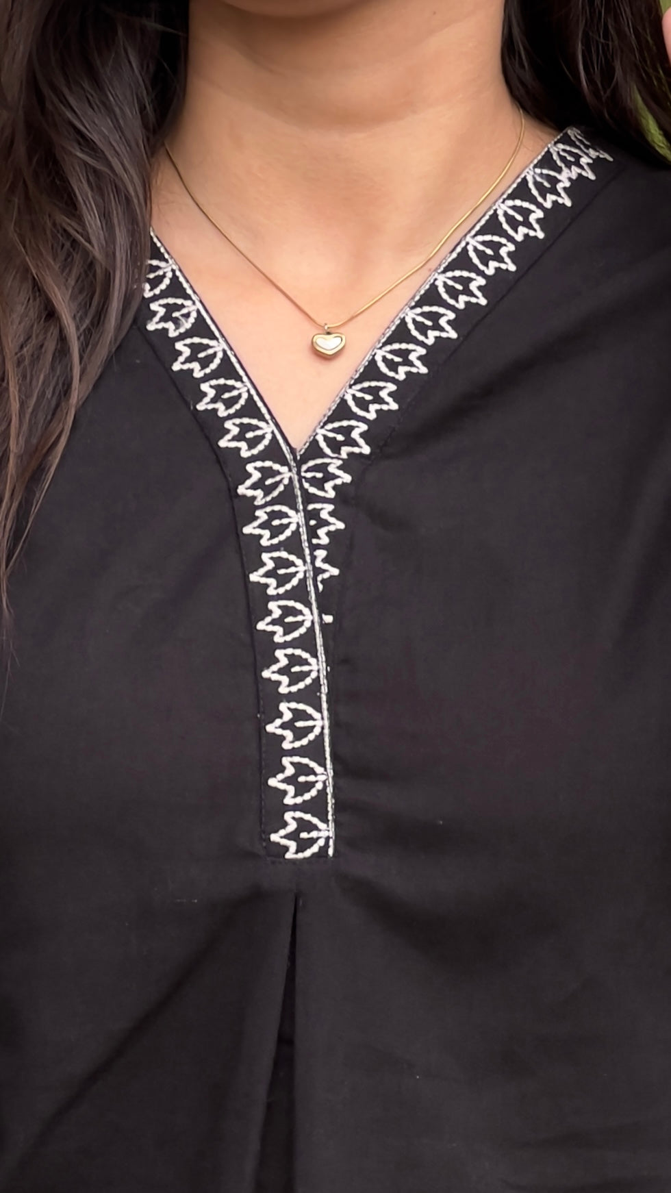 Black Threadwork tunic