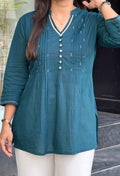 Peacock Pleated Tunic