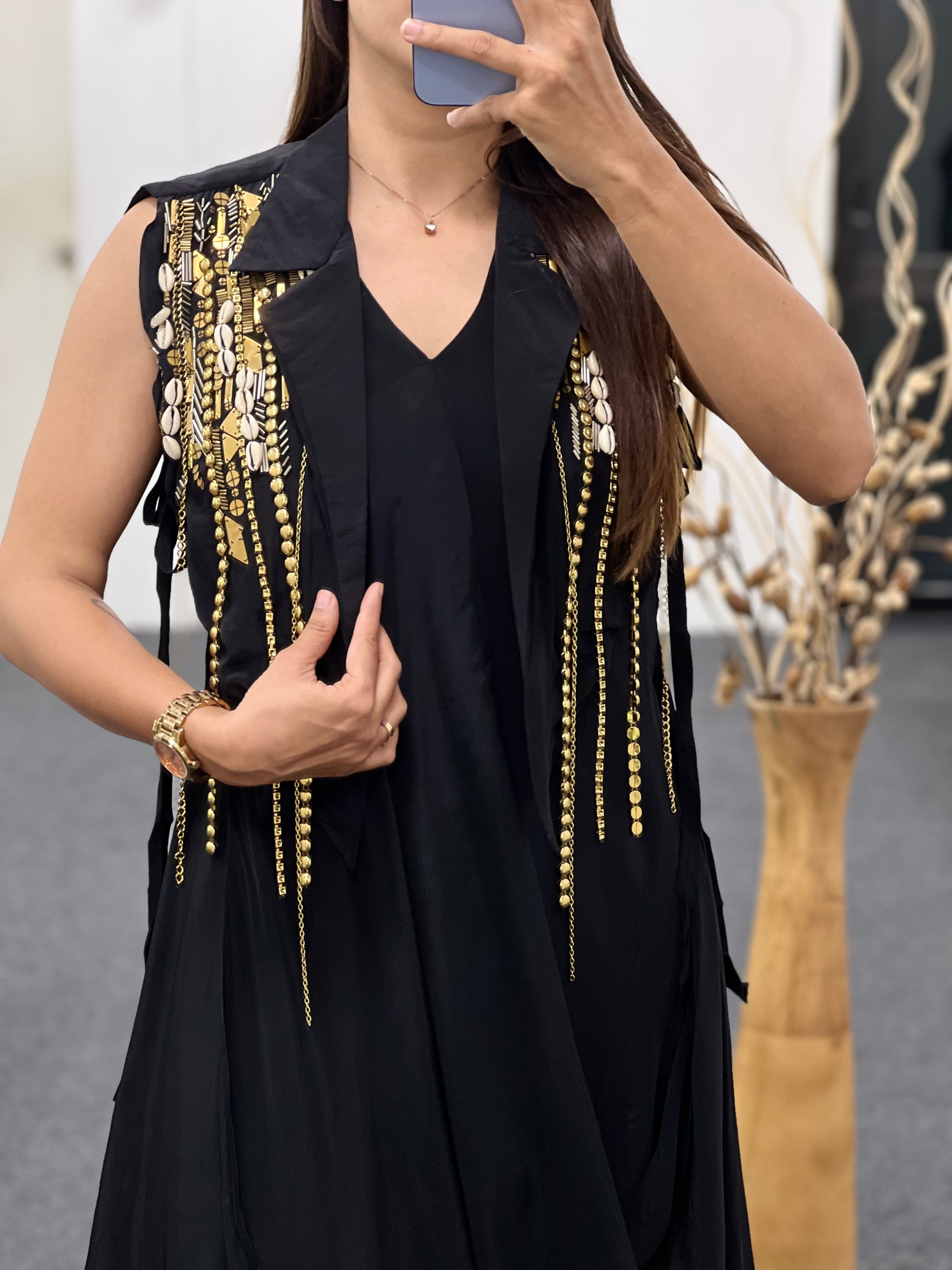 Party Wear Black Onepiece