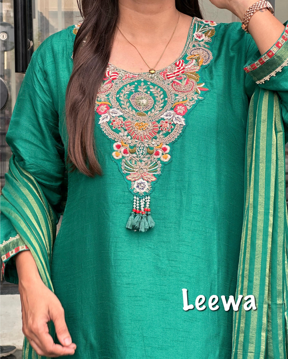 Green Silk Pair