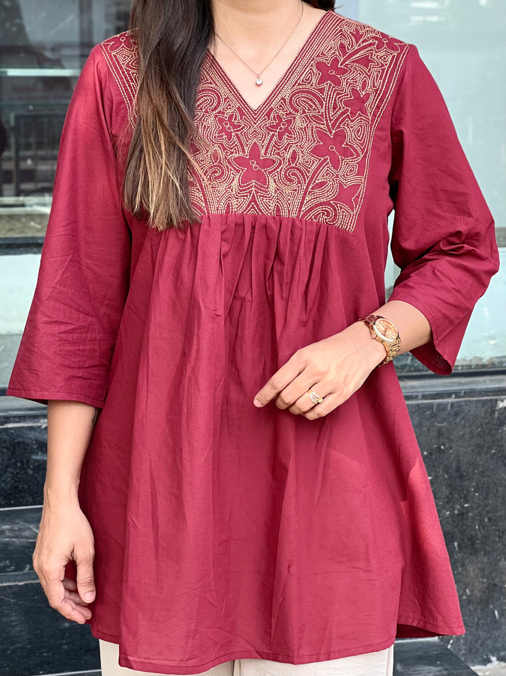 Maroon Tunic