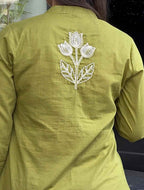Parot Green Pleated Tunic