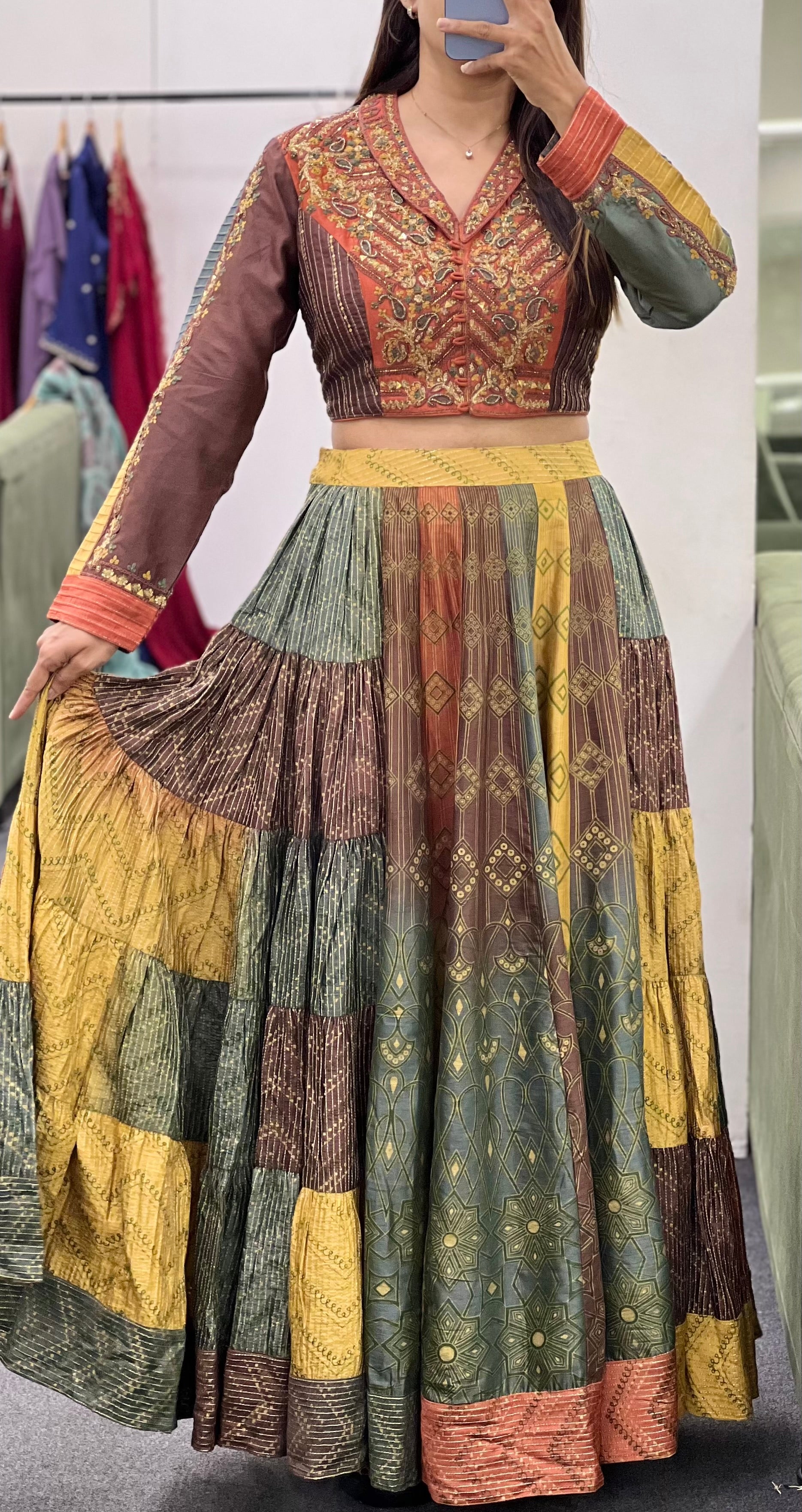 Ojas Multiprint Lehenga Set