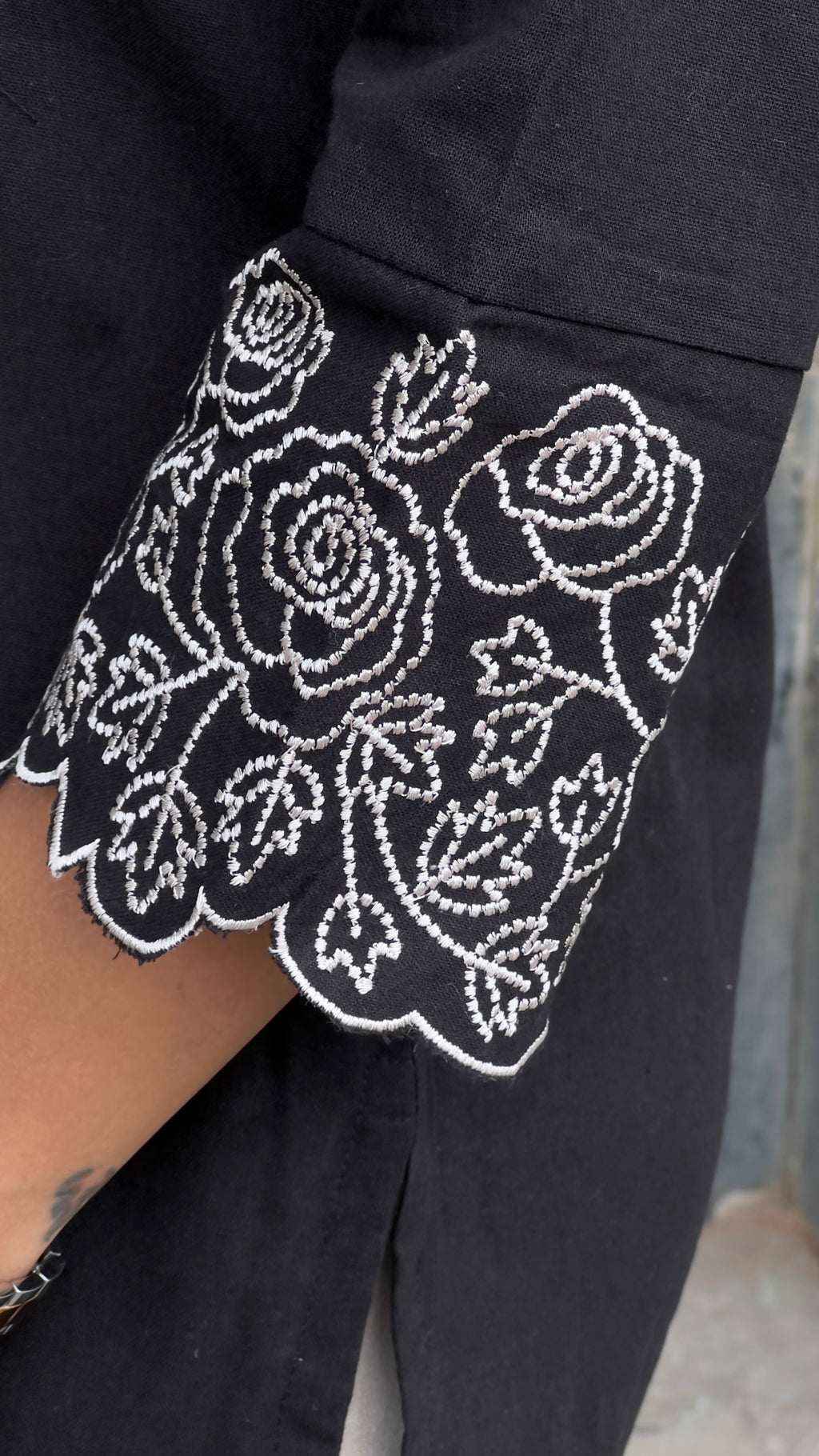 Black Threadwork tunic