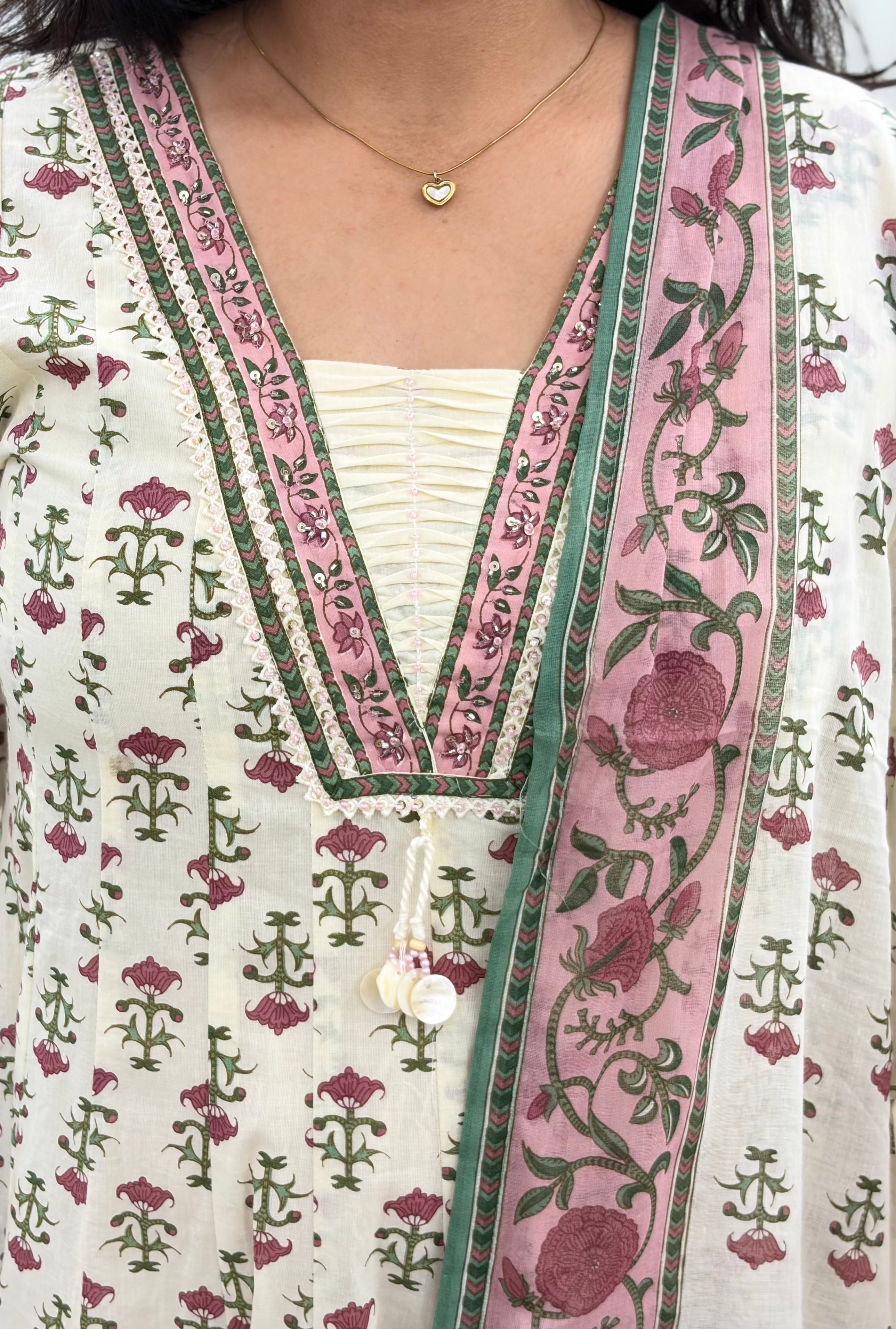 Floral Anarkali Pair