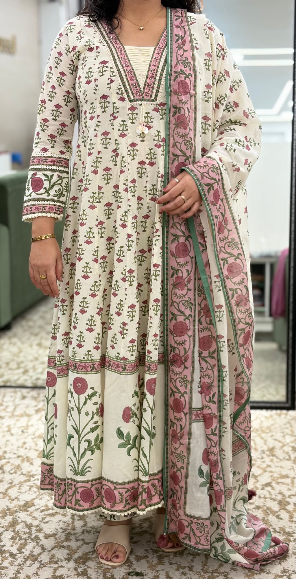 Floral Anarkali Pair