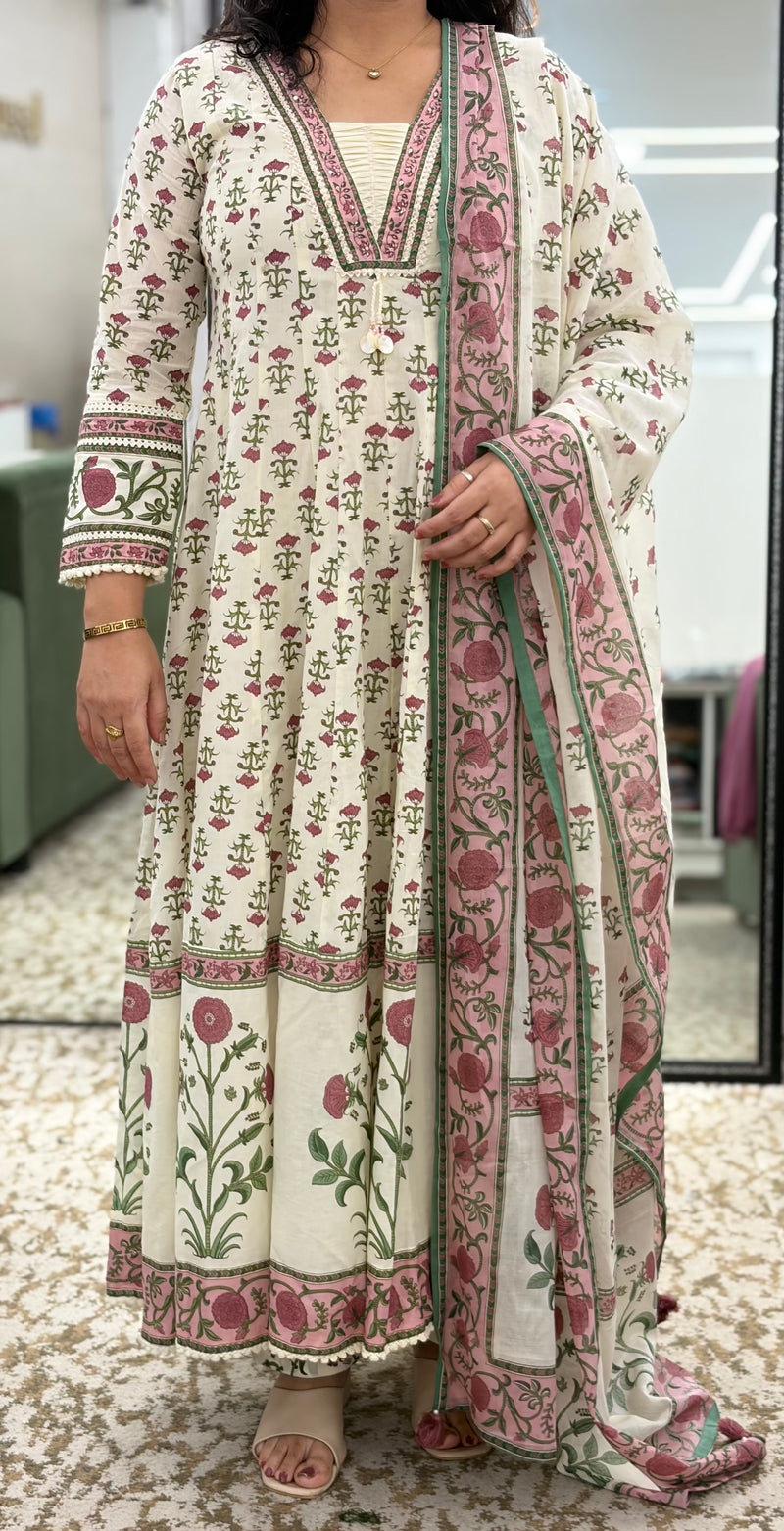 Floral Anarkali Pair