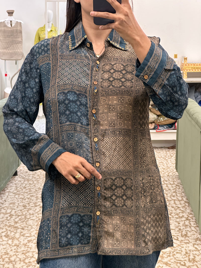Ajrakh Crepe Tunic