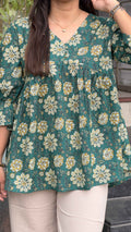 Jaipuri green tunic