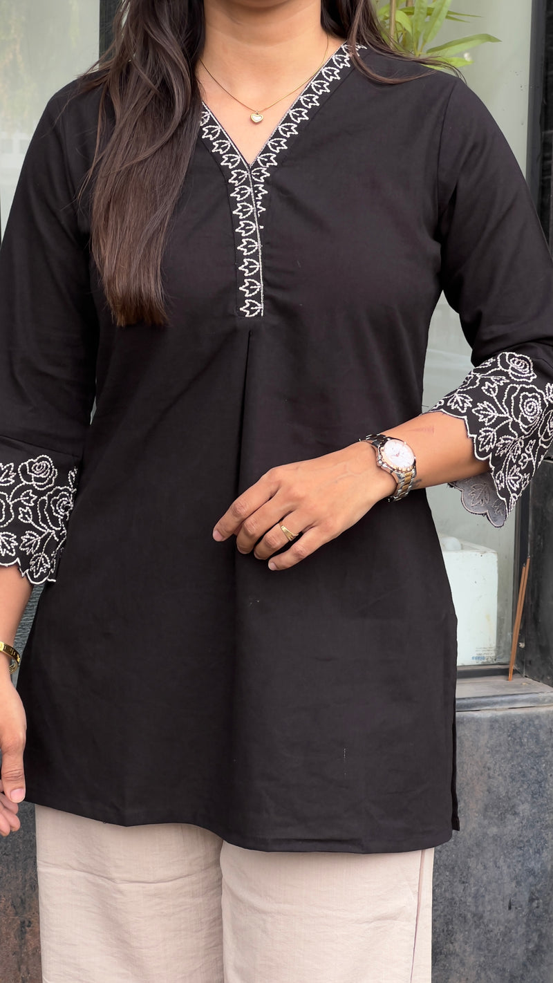 Black Threadwork tunic