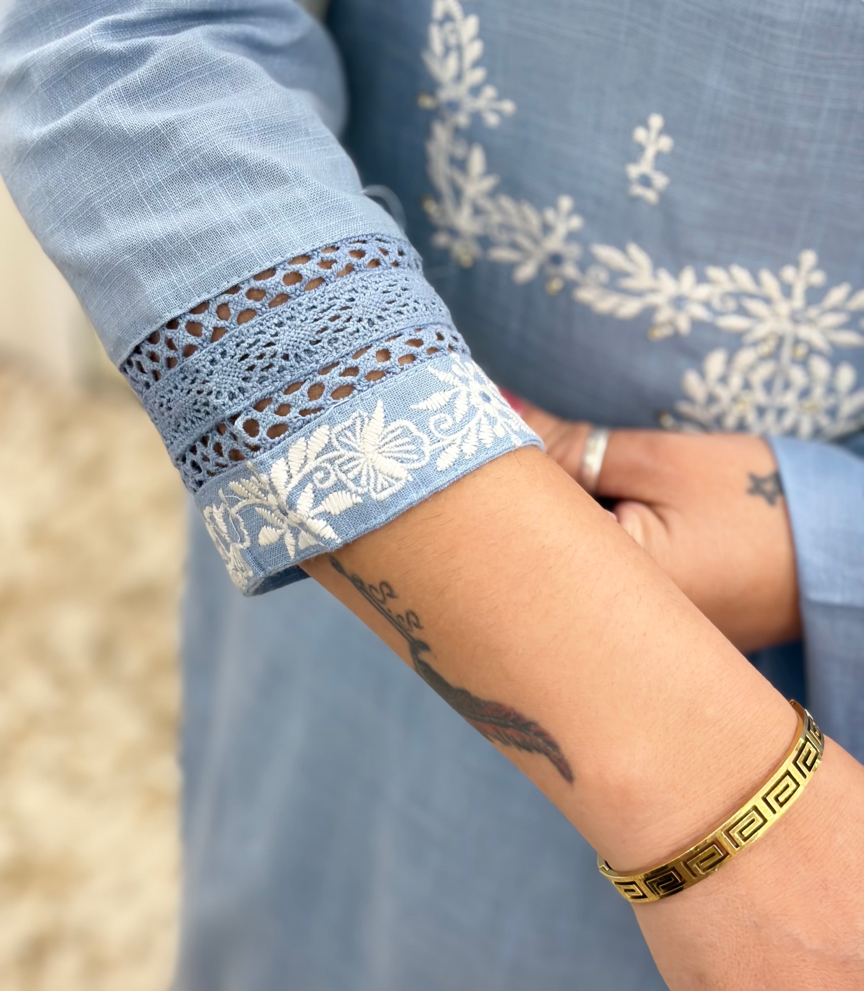 Powder Blue straight Pair