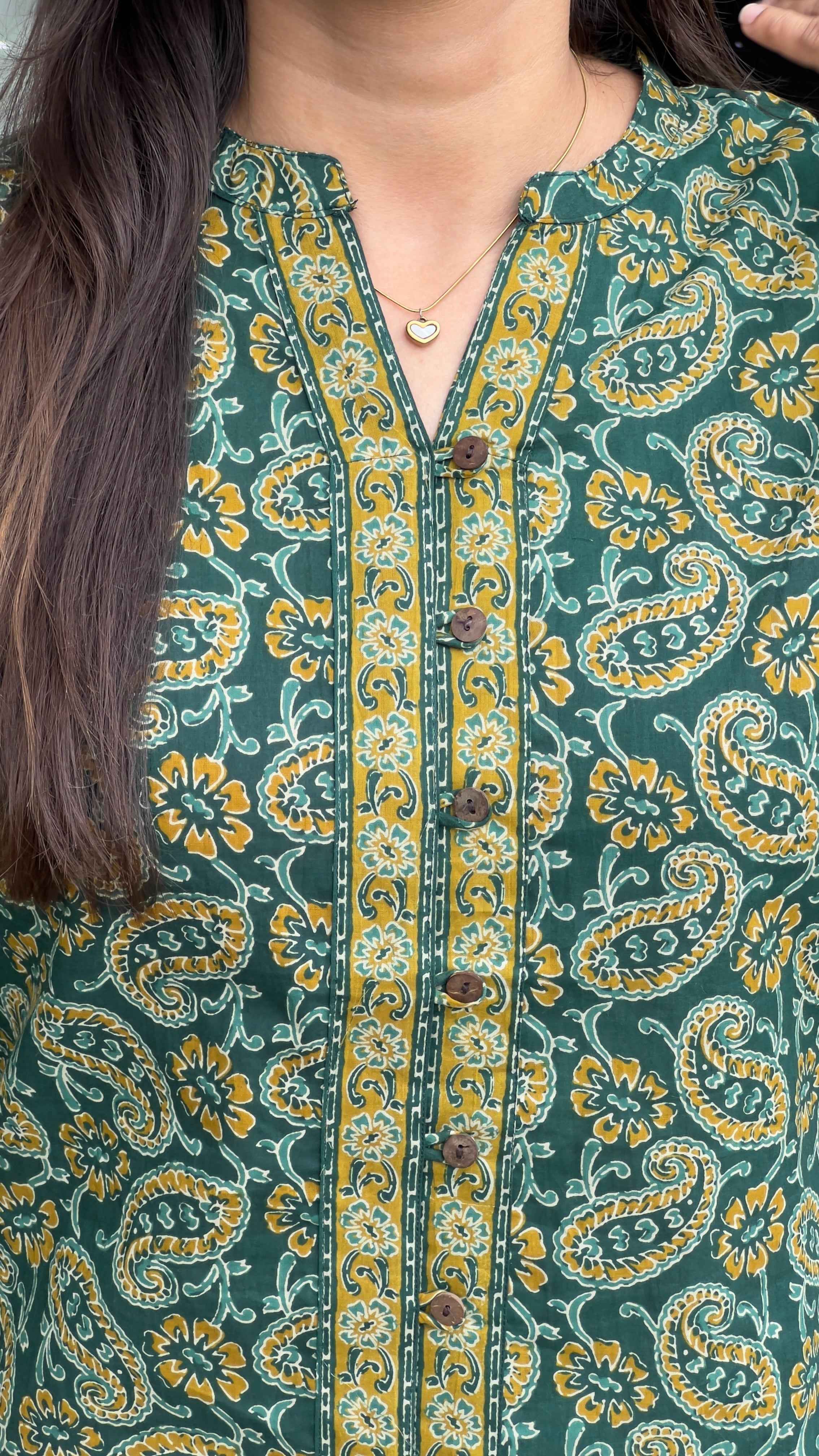 Green Printed Tunic