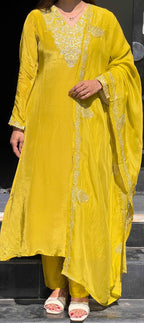 Yellow Crepe Pair